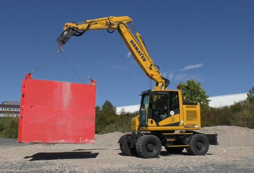 Komatsu PW168-11 & PW198-11 mobiele graafmachines